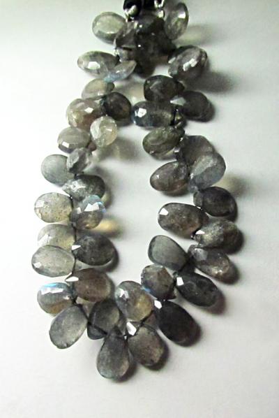 Labradorite, Grey, Pear Med. Lg Natural