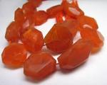 Carnelian, Nuggets, Long, Faceted, LG