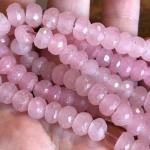 Chalcedony, Pink, Rondelle, 8 mm