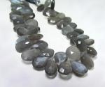 Moonstone, Grey, Pear, Faceted