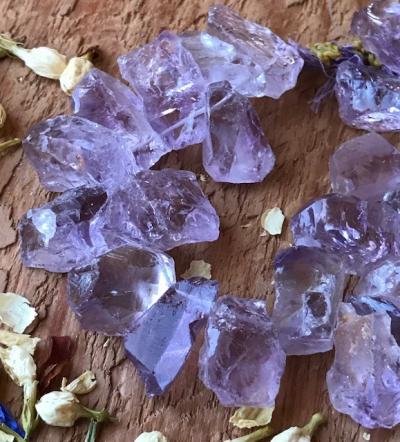 Amethyst, Pink, Organic,Top Drill