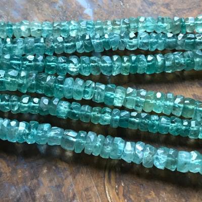 Apatite, Green, Rondelle, 6 mm