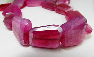 Chalcedony, Fuchsia, Dia, Flat Slice