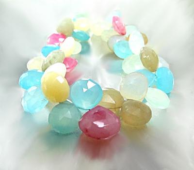 Chalcedony, Multi Color, Heart