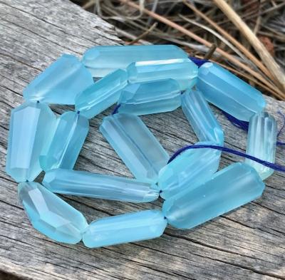 Chalcedony, Blue, Flat Slice, 15 mm