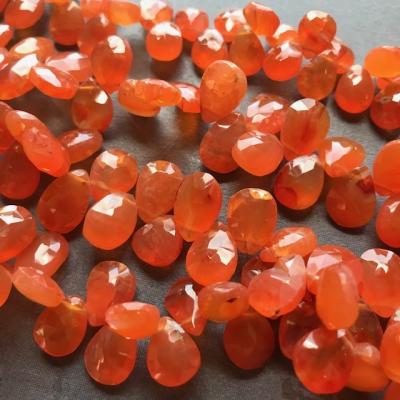 Carnelian, Pear, Orange, 8 mm