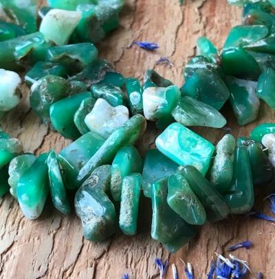 Chrysoprase, Bio, Irregular, Top Drill 