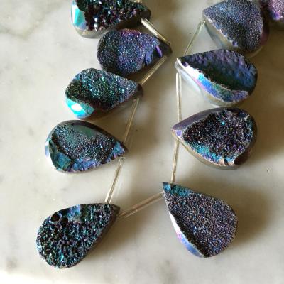 Druzy, Pariba Blue Green, Pear