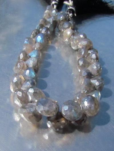 Labradorite, Grey, Onion, Diamond, Lg,