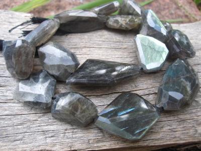 Labradorite, Grey, Flat Slice