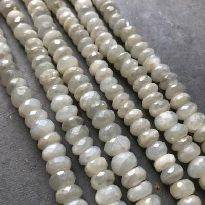 Moonstone, Rainbow, Diamond Finish, 8 mm