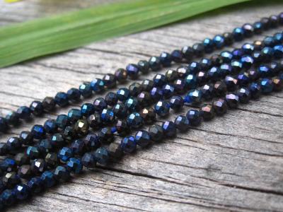 Spinel, Blue, Rondelle, 2mm