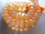 Chalcedony, Orange, Rondelles 12mm