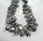 Labradorite, Grey, Pear, Diamond