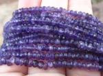 Amethyst, Purple, Rondelle, 3-4 mm