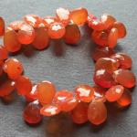 Carnelian, Pear, 7 mm