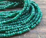 Emerald, Green, 3-4 mm, Rondelle 