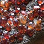 Garnet, Hessonite, Brown, Pear, 7 mm