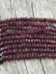 Garnet, Red,  Rondelle, Smooth, 3 mm