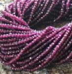 Garnet, Pink, Rondelle, 3 mm