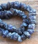 Iolite, Organic, Center Drill, Hammered