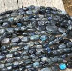 Labradorite, Blue, Oval, 5-6 mm