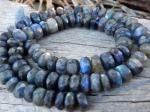 Labradorite, Blue, Rondelle, Natural