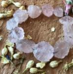 Quartz, Rose, Organic, Puff Coin 