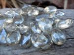 Quartz, Silver Grey, Dark, Pear, Large