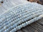 Sapphire, Blue Grey, Rondelle, 4 mm